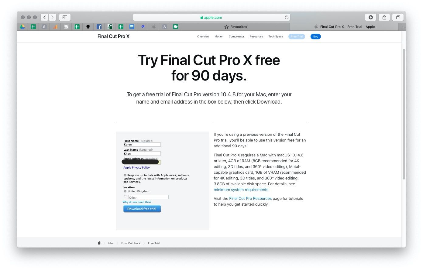 get final cut pro for free mac 2015